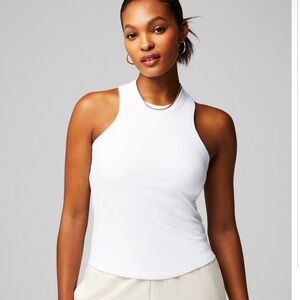 NWT Fabletics High Neck Ribbed Built in Bra Tank